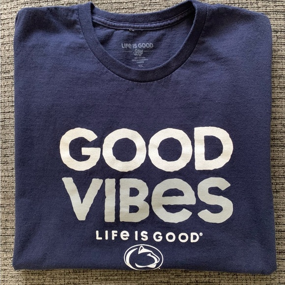 Life Is Good Navy Blue 'Good Vibes' Men’s Penn State Tee SzXXL - Picture 1 of 7